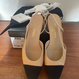 CHANEL Slingback Flat 36.5